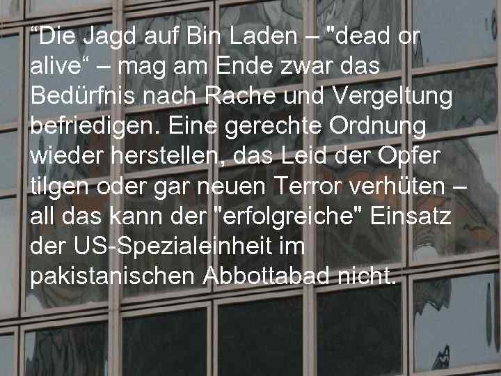 “Die Jagd auf Bin Laden – 