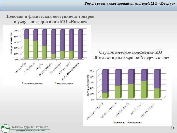 Результаты анкетирования жителей МО «Котлас» Ценовая и физическая доступность товаров и услуг на территории