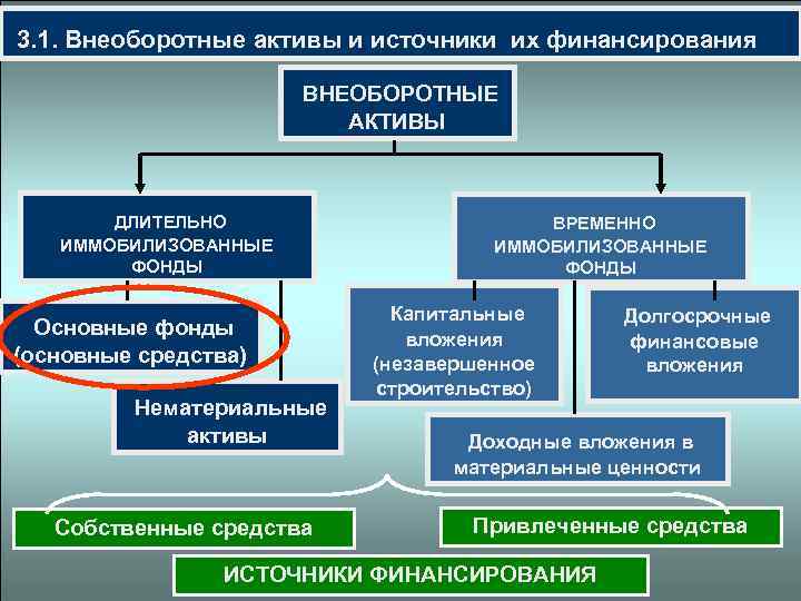  3. 1. Внеоборотные активы и источники их финансирования ВНЕОБОРОТНЫЕ АКТИВЫ ДЛИТЕЛЬНО ВРЕМЕННО ИММОБИЛИЗОВАННЫЕ