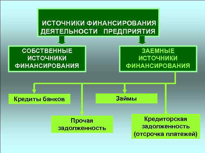 Заемные источники финансирования фирмы