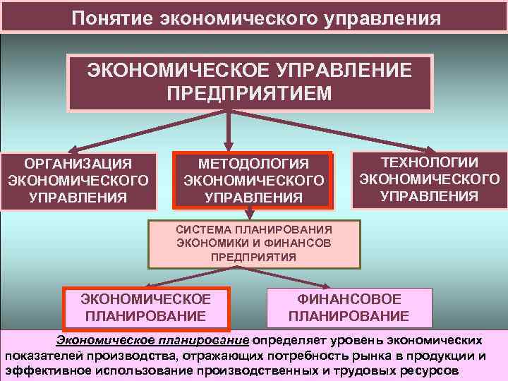 Понятие экономического управления ЭКОНОМИЧЕСКОЕ УПРАВЛЕНИЕ ПРЕДПРИЯТИЕМ ОРГАНИЗАЦИЯ ЭКОНОМИЧЕСКОГО УПРАВЛЕНИЯ МЕТОДОЛОГИЯ ЭКОНОМИЧЕСКОГО УПРАВЛЕНИЯ ТЕХНОЛОГИИ ЭКОНОМИЧЕСКОГО