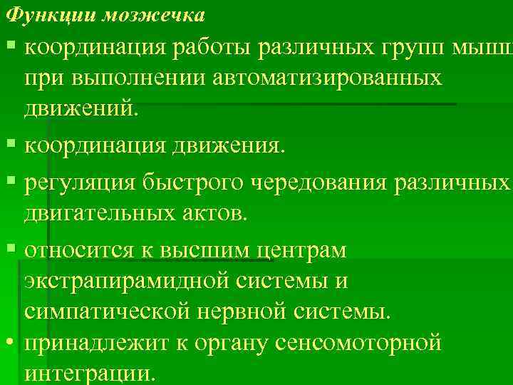 Мозжечок функции. Функции мозжечка. Функции мозжечка функции. Координирующие функции мозжечка. Функции мозжечка физиология.