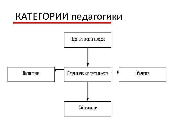  КАТЕГОРИИ педагогики 