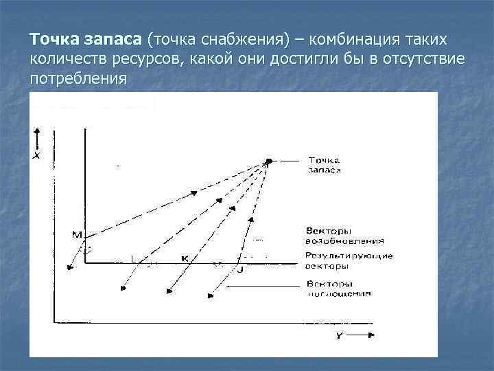 Точка запаса (точка снабжения) – комбинация таких количеств ресурсов, какой они достигли бы в