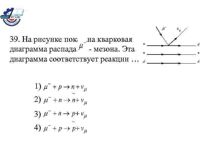 На рисунке показана кварковая диаграмма распада гиперона