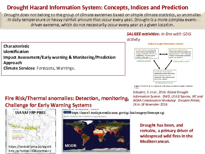 Drought Hazard Information System: Concepts, Indices and Prediction Drought does not belong to the