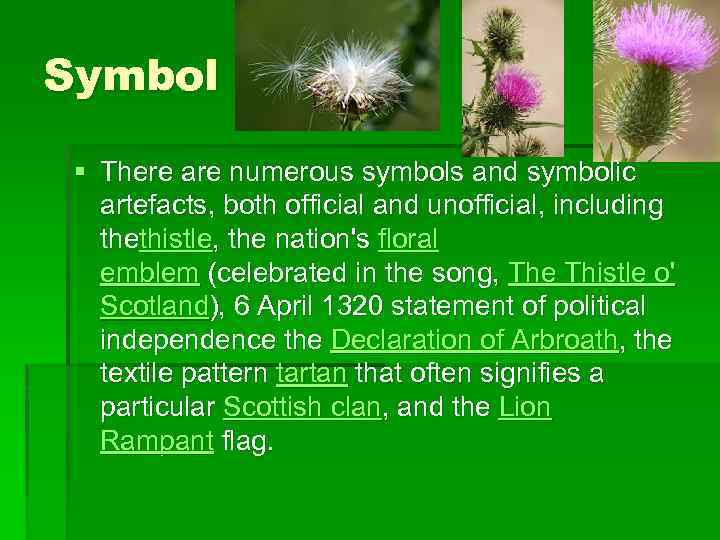 Symbol § There are numerous symbols and symbolic artefacts, both official and unofficial, including