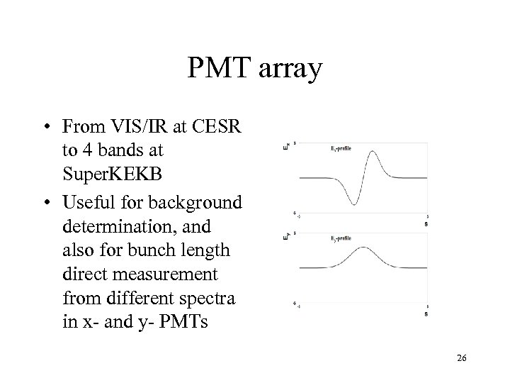PMT array • From VIS/IR at CESR to 4 bands at Super. KEKB •