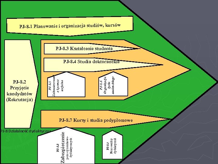 PJ-8. 1 Planowanie i organizacja studiów, kursów PJ-8. 3 Kształcenie studenta PJ-8. 6 Organizacja