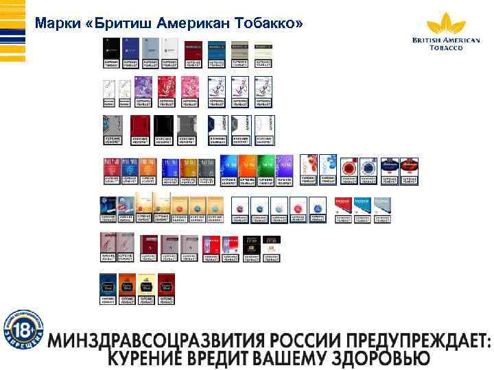 Марки «Бритиш Американ Тобакко» 