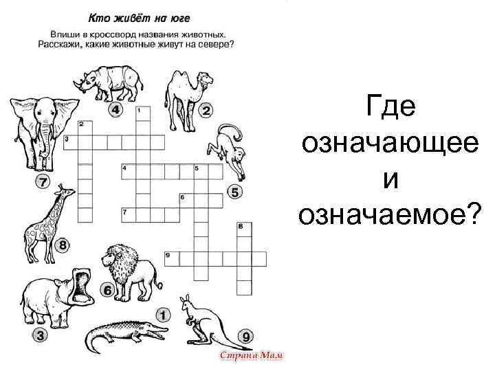 Где означающее и означаемое? 