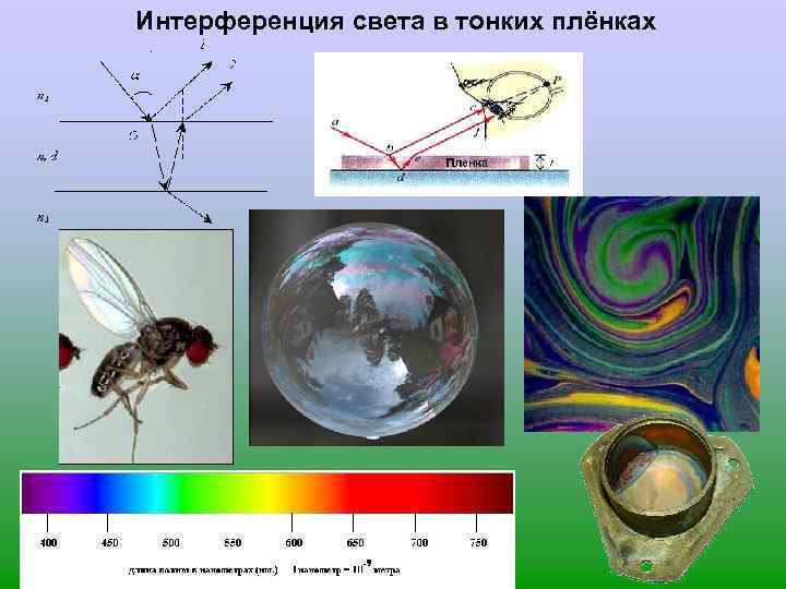 Сделав рисунок объясните интерференцию света в тонких пленках