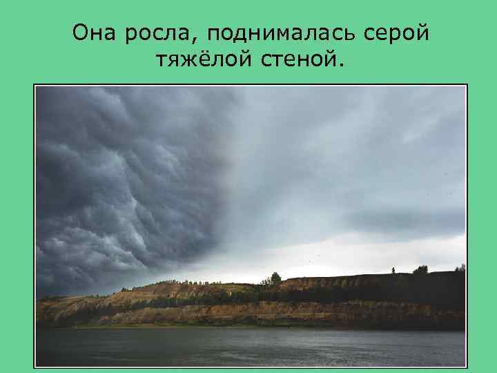 Она росла, поднималась серой тяжёлой стеной. 