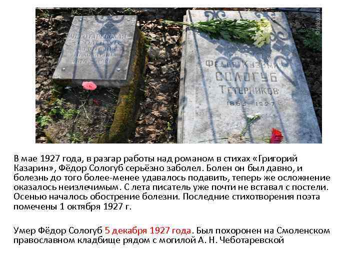 В мае 1927 года, в разгар работы над романом в стихах «Григорий Казарин» ,