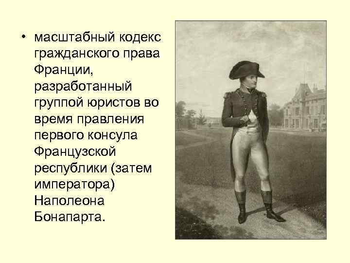 Из какого памятника была взята схема расположения норм права в кодексе наполеона