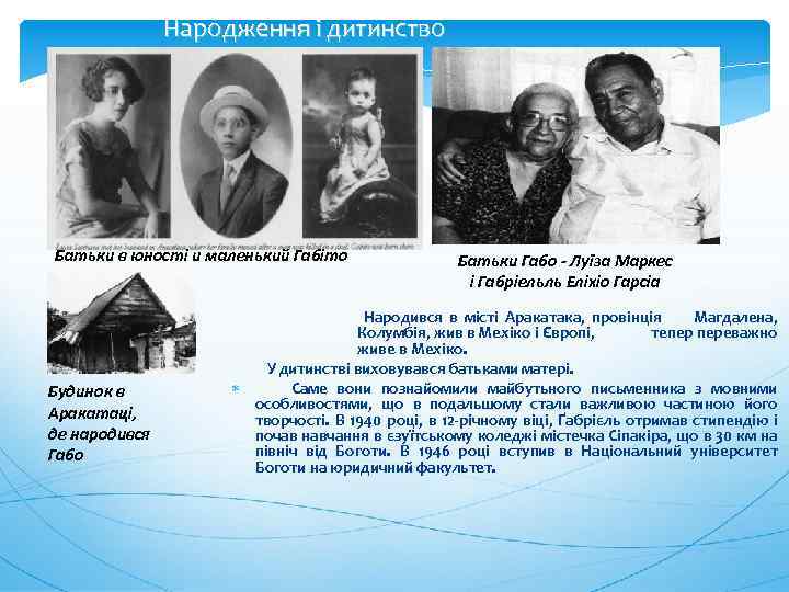 Народження і дитинство Батьки в юності и маленький Габіто Будинок в Аракатаці, де народився