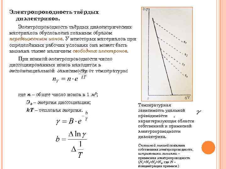 Электропроводность твёрдых диэлектриков. Электропроводность твёрдых диэлектрических материалов обусловлена главным образом передвижением ионов. У некоторых