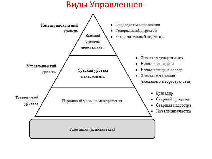 Виды Управленцев 