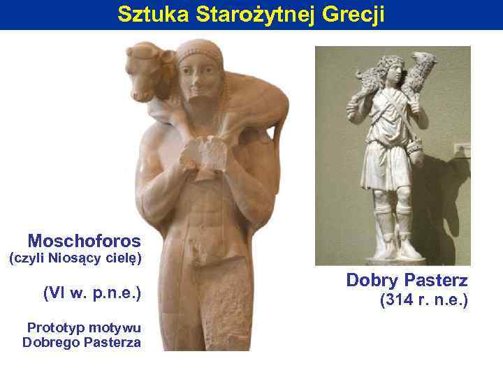 Sztuka Starożytnej Grecji Moschoforos (czyli Niosący cielę) (VI w. p. n. e. ) Prototyp