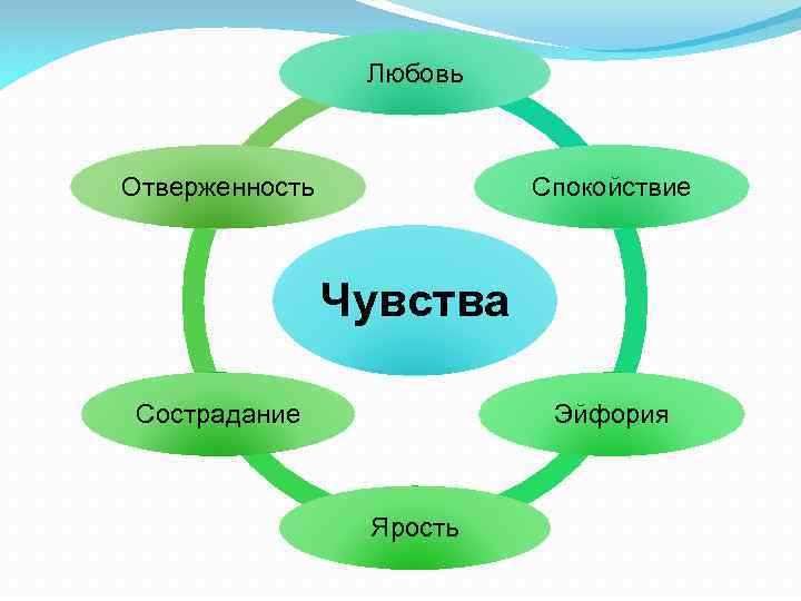 Любовь Отверженность Спокойствие Чувства Сострадание Эйфория Ярость 