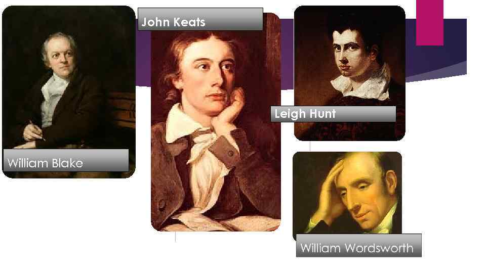 John Keats Leigh Hunt William Blake 