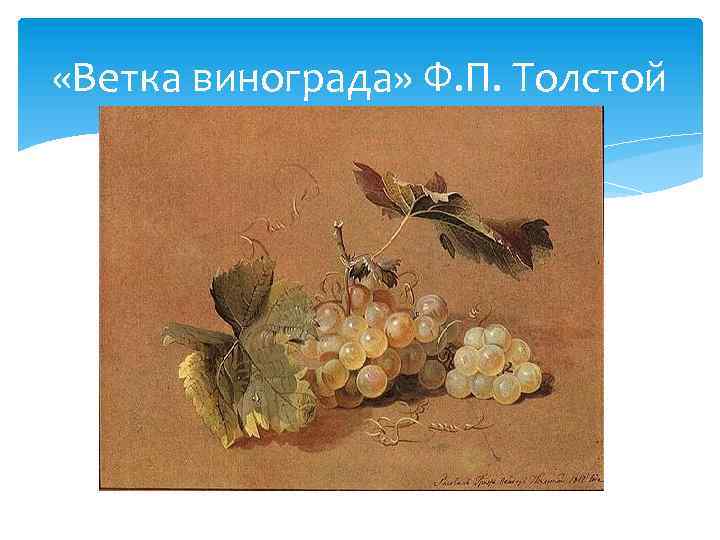  «Ветка винограда» Ф. П. Толстой 