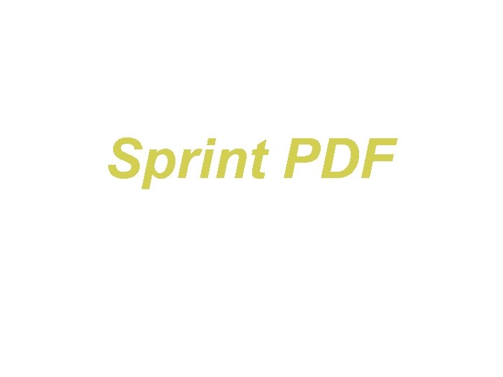 Sprint PDF 