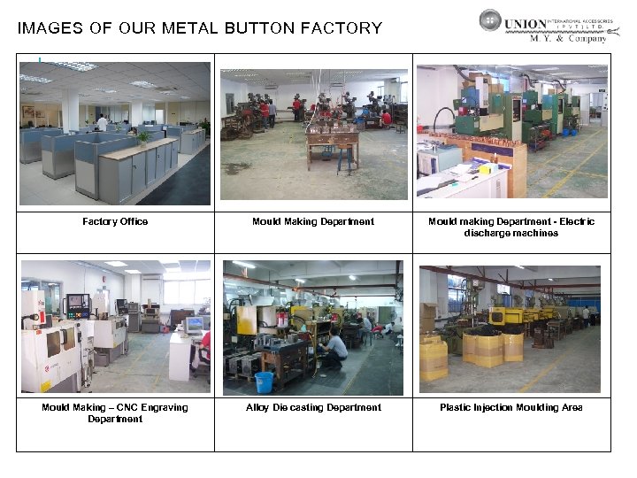 IMAGES OF OUR METAL BUTTON FACTORY Factory Office Mould Making Department Mould making Department