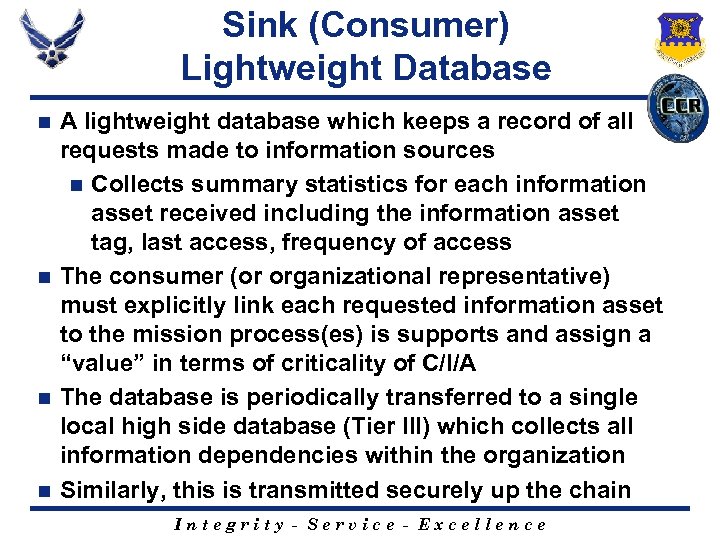 Sink (Consumer) Lightweight Database A lightweight database which keeps a record of all requests