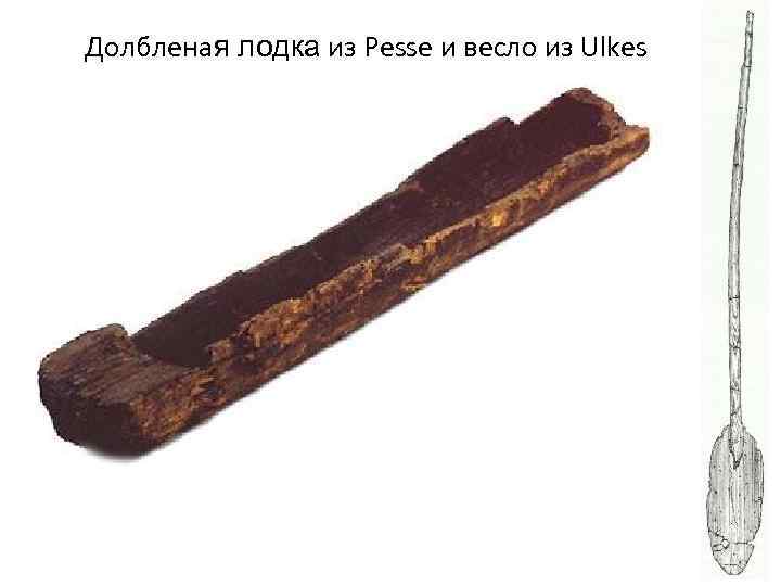 Долбленая лодка из Pesse и весло из Ulkes 