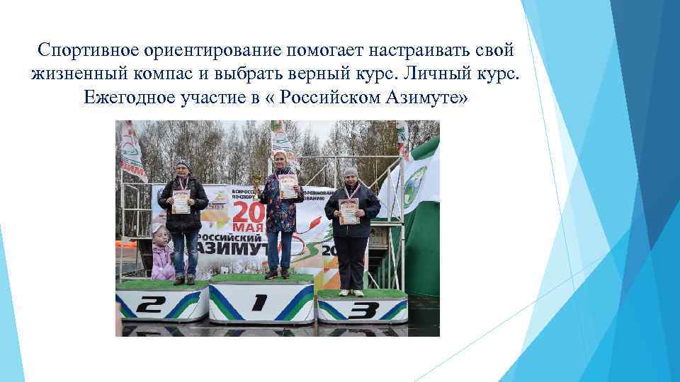 Спортивное ориентирование помогает настраивать свой жизненный компас и выбрать верный курс. Личный курс. Ежегодное