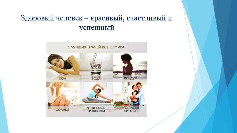 Здоровый человек – красивый, счастливый и успешный 