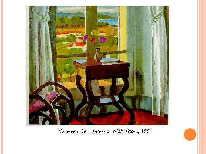 Vanessa Bell, Interior With Table, 1921 