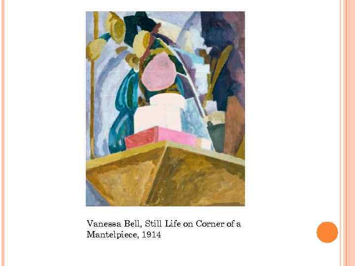 Vanessa Bell, Still Life on Corner of a Mantelpiece, 1914 
