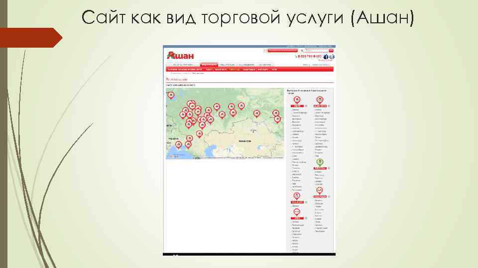 Сайт как вид торговой услуги (Ашан) 