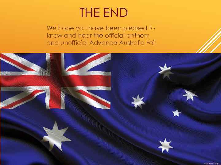 THE END We hope you have been pleased to know and hear the official