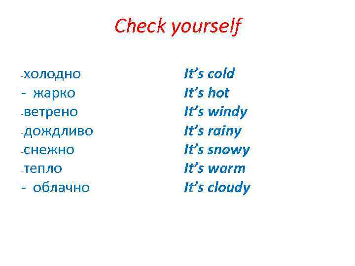 Its windy перевод на русский. Погода на английском с произношением на русском. Погода холодная на английском языке. Солнечно на английском языке. Холодно жарко на английском.