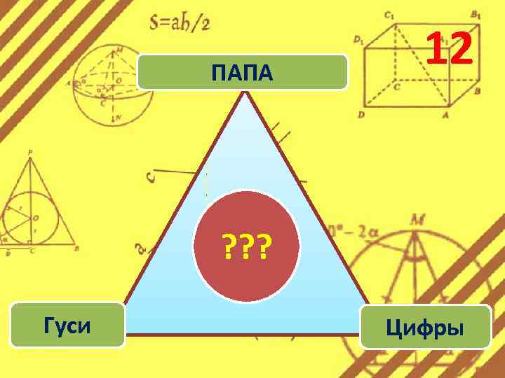 ПАПА 12 ? ? ? Гуси Цифры 