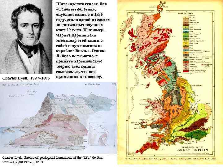 Charles Lyell, 1797– 1875 Шотландский геолог. Его «Основы геологии» , опубликованные в 1830 году,