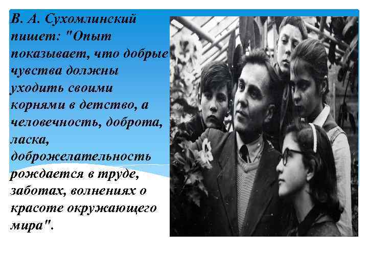 В. А. Сухомлинский пишет: 