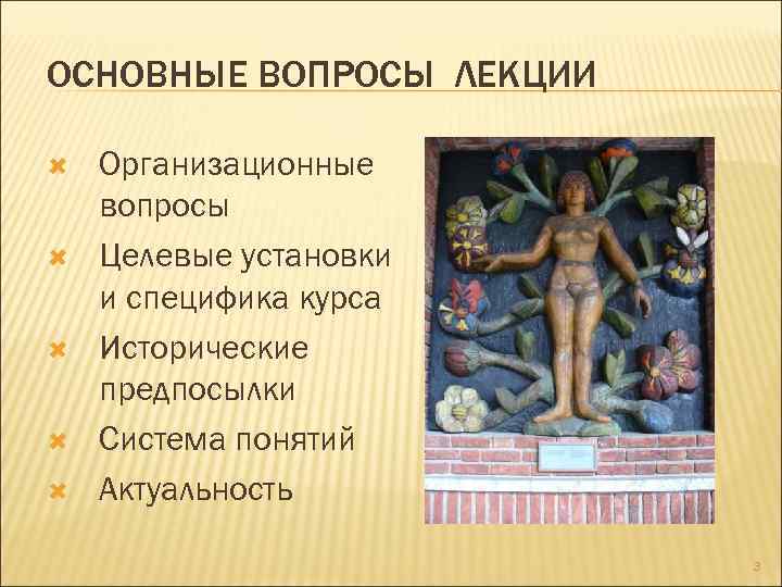 ОСНОВНЫЕ ВОПРОСЫ ЛЕКЦИИ Организационные вопросы Целевые установки и специфика курса Исторические предпосылки Система понятий