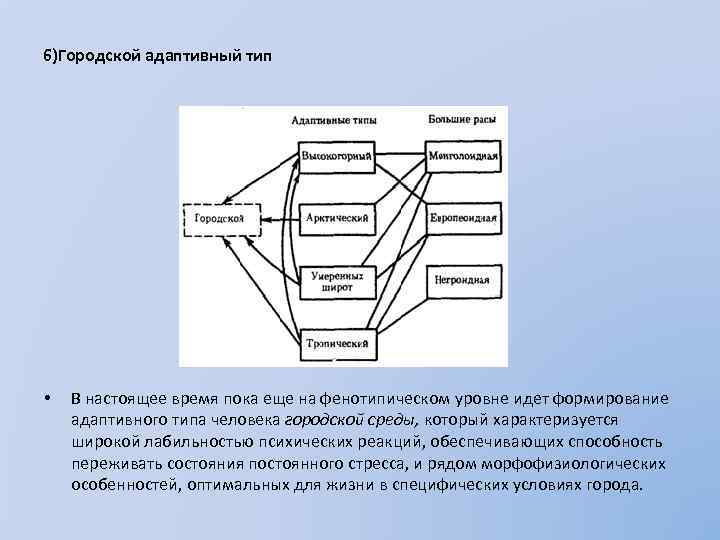 Адаптивные типы человека презентация