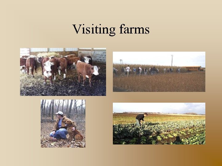 Visiting farms 