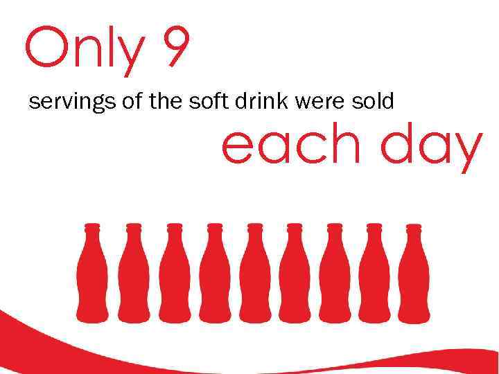 Only 9 servings of the soft drink were sold each day 