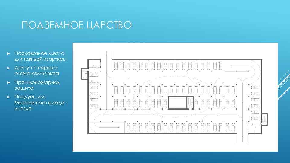 ПОДЗЕМНОЕ ЦАРСТВО ► Парковочное место для каждой квартиры ► Доступ с первого этажа комплекса
