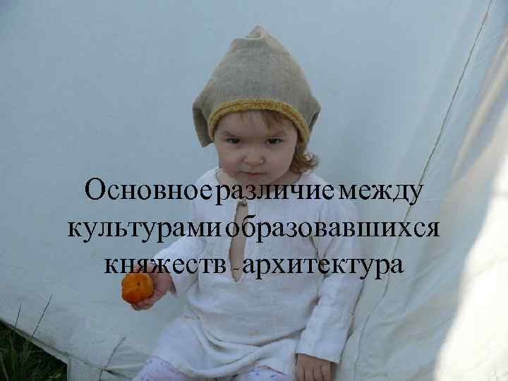 Основное различие между культурами образовавшихся княжеств - архитектура 