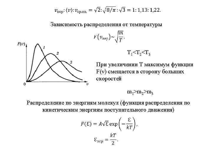 От чего зависит распределение. Распределение молекул по энергии в зависимости от температуры. Максимум функции распределения. Зависимость функции распределения от температуры. Распределение зависимостей.