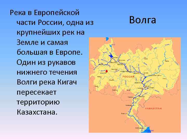 Карта рек европейской россии