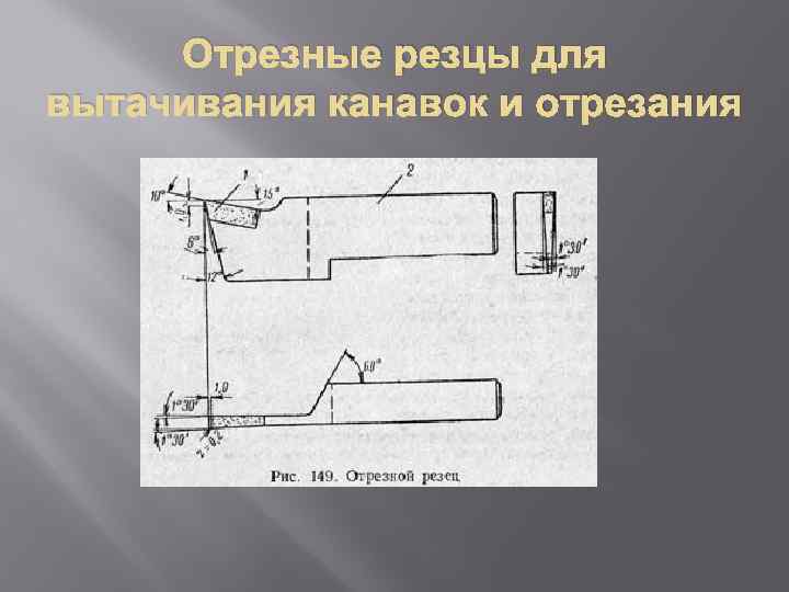 Канавочный резец эскиз