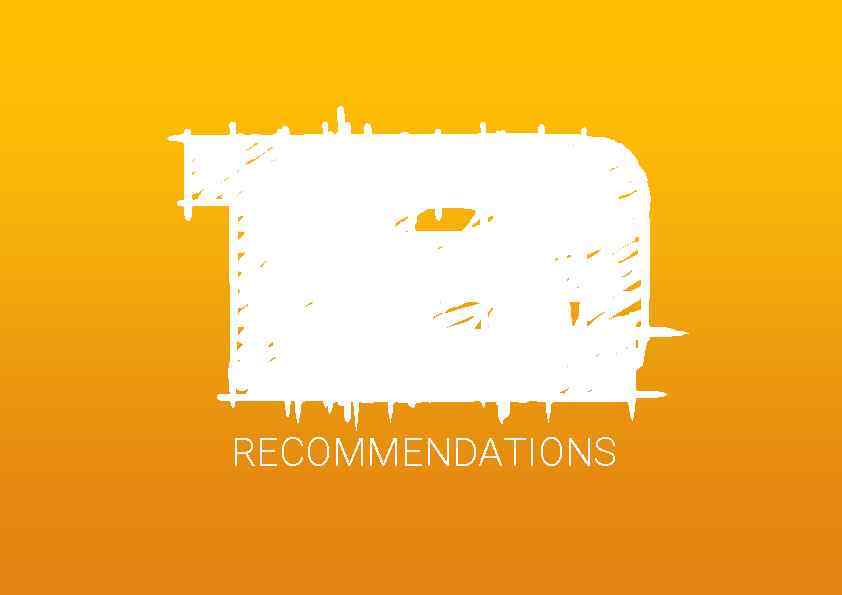 10 12 9 8 6 11 7 RECOMMENDATIONS 